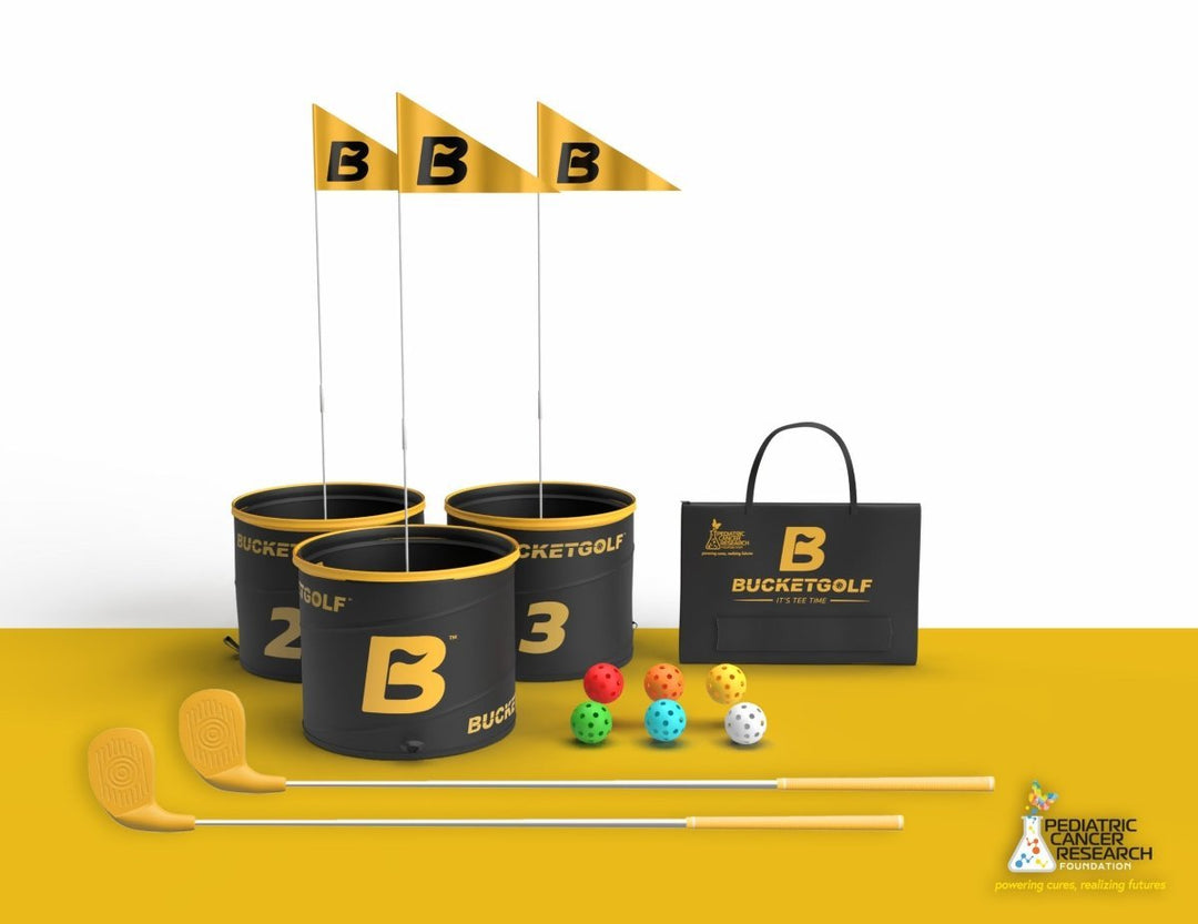 BucketGolf Goes Gold: Limited Edition Black & Gold Sets Supporting Pediatric Cancer Research - BucketGolf