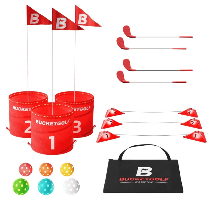 Bucketgolf Glow 3 Hole Travel Set - GS - BucketGolf