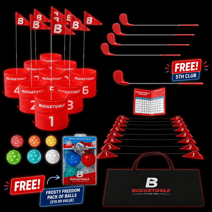 BucketGolf Glow 9 Hole Fathers Day Bundle - BucketGolf