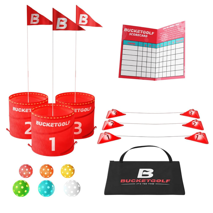 Bucketgolf Glow 3 Hole Travel Set