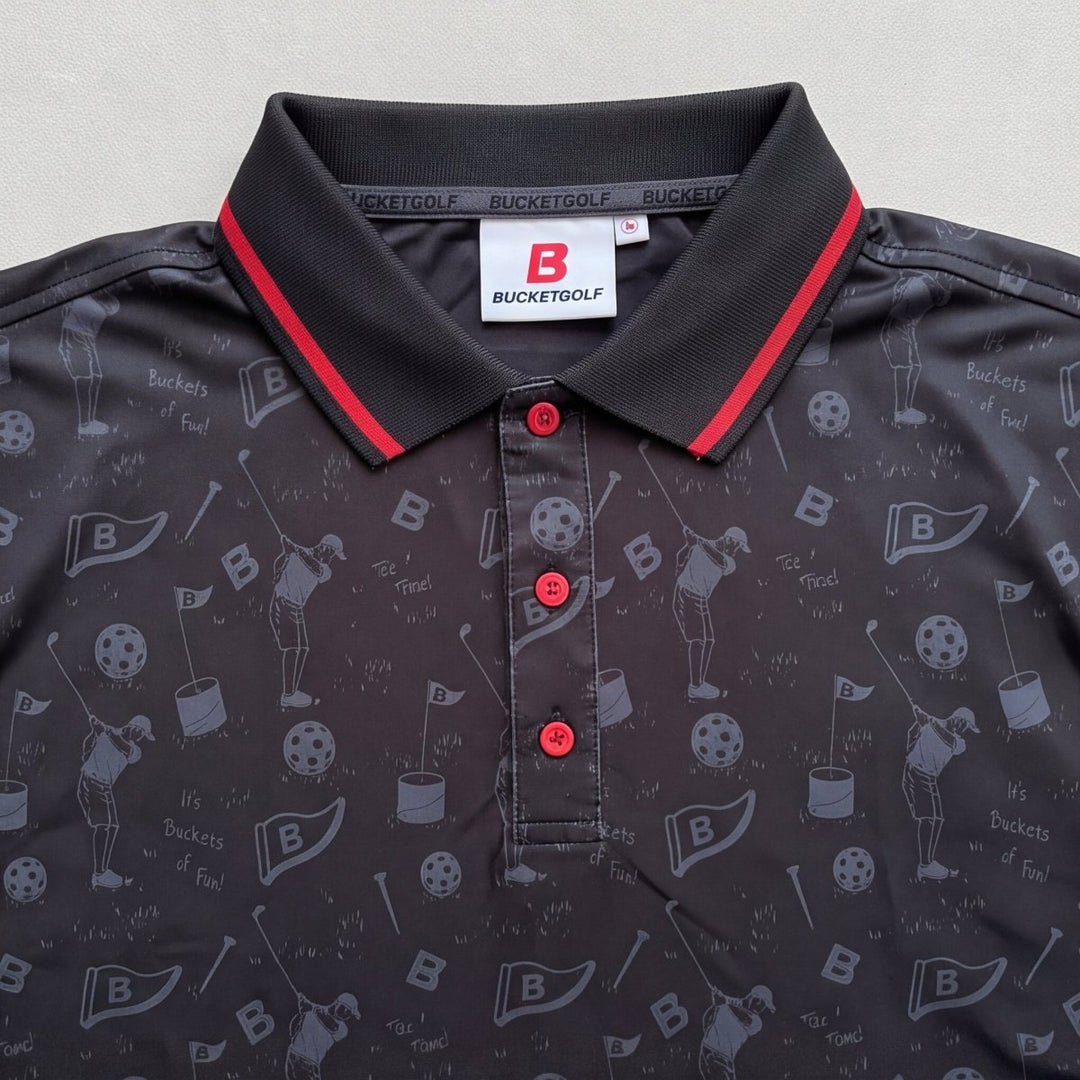 BucketGolf Polo Black - BucketGolf