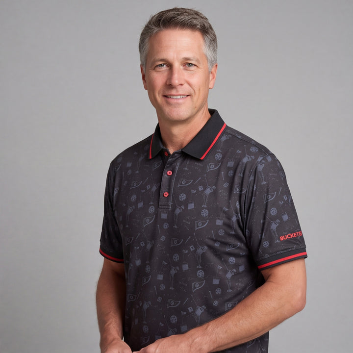 BucketGolf Polo Black