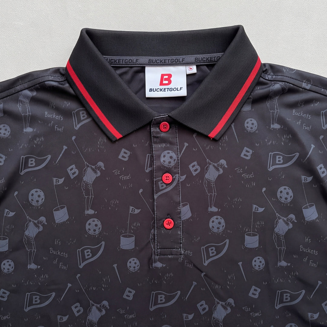 BucketGolf Polo Black