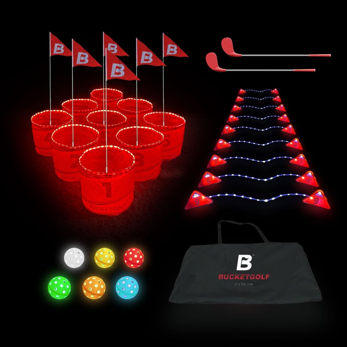 BucketGolf Glow Pro Bundle (9) Elevate Sports LLC
